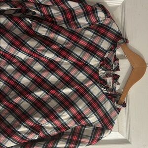 J. Crew Factory Plaid Blouse - Red, Blue, White